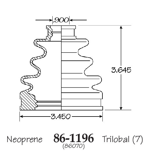 Inner & Outer CV Axle Boot for Toyota Yaris 2007-2013