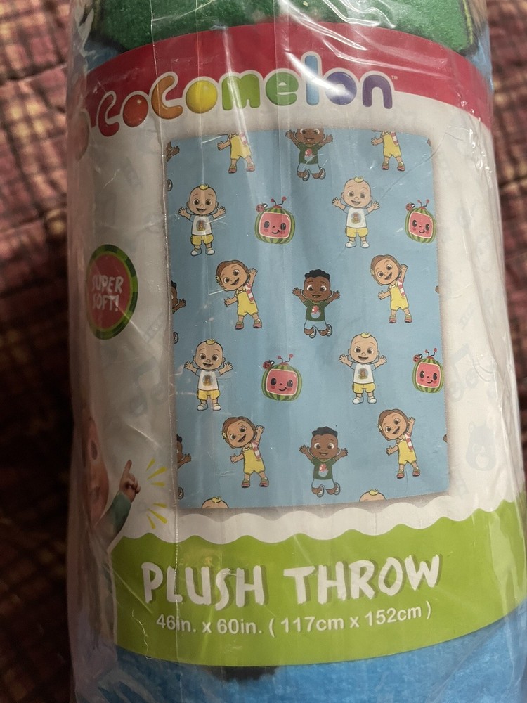Cocomelon Super Soft Plush Throw Blanket 46" x 60" NEW