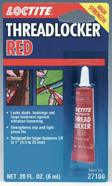 Loctite Nut & Bolt Threadlocker Red 271 Permanent Heavy Duty Adhesive, 6 ml