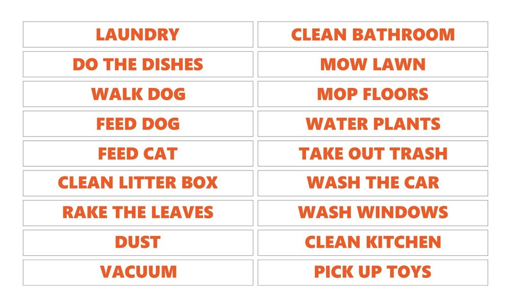 Home Chore List Magnets by DCM Solutions