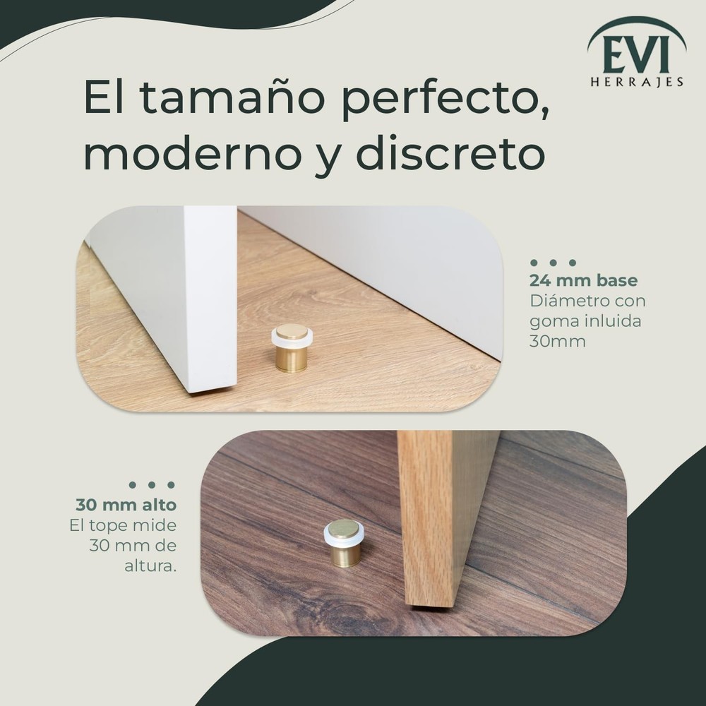 Door Stop | Silicone Shock Absorber | Made of Brass | Threaded Base | Include...