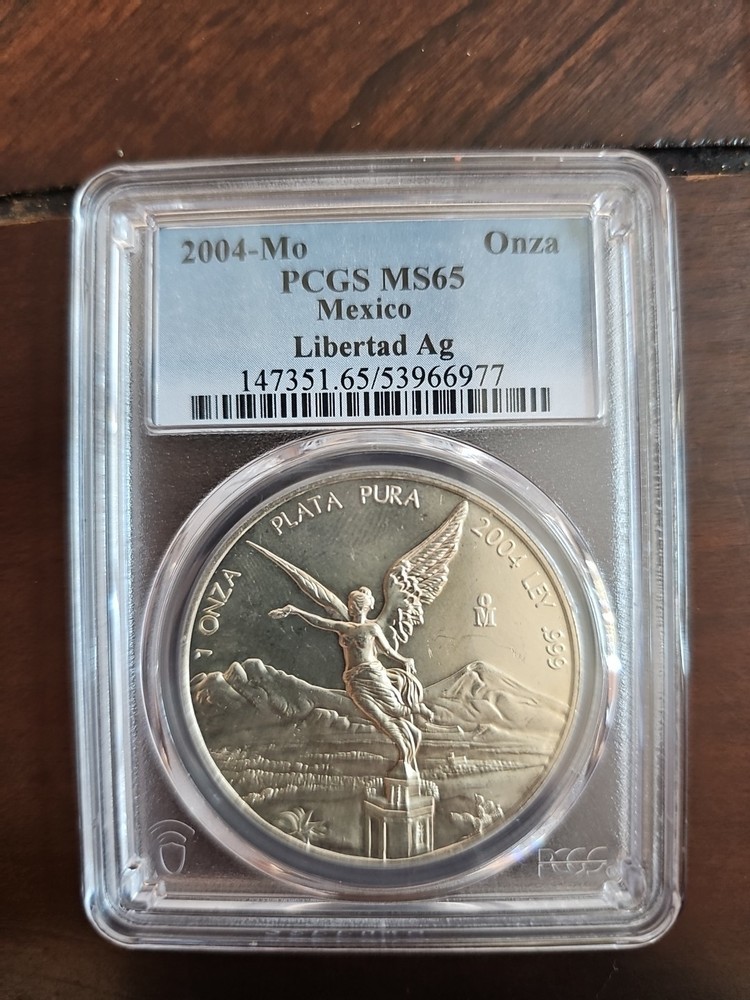 2004 Libertad   Pcgs Ms65 Silver Mexico