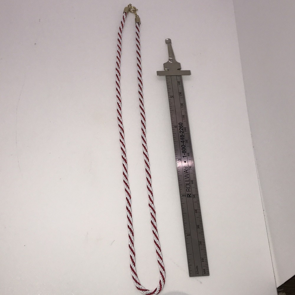 Korea red and white necklace