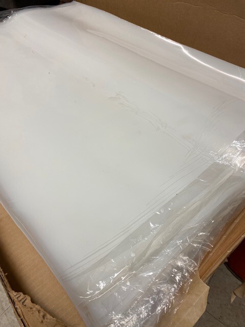 Silicone rubber white colored Sheets 1/16" thick Durometer 50 24" x 36"