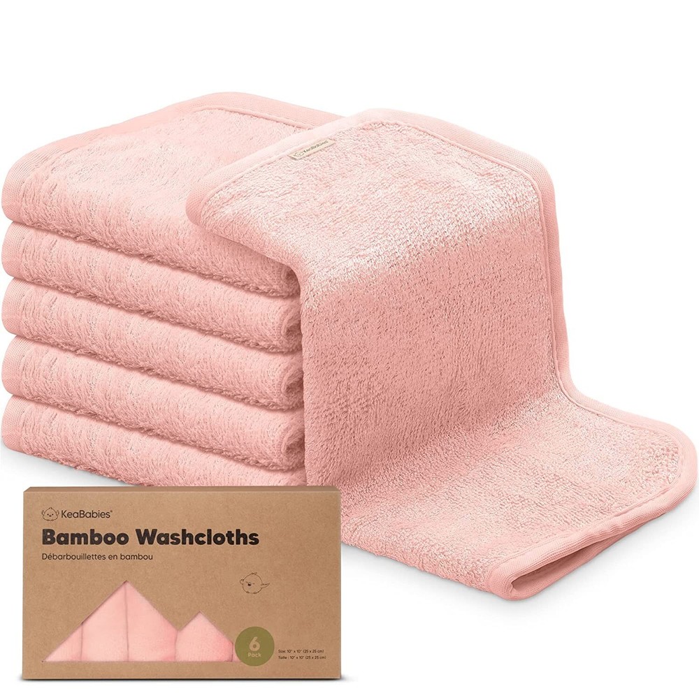 Soft Organic Bamboo Washcloth (Blush Pink)