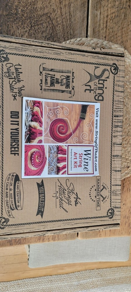 String Art Kit Wine NIB Craft Picture