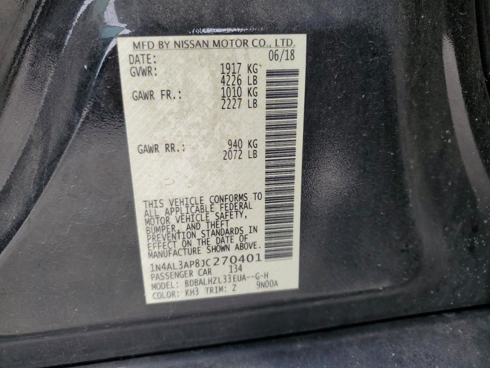 ALTIMA 2018 Transmission Shift 694751