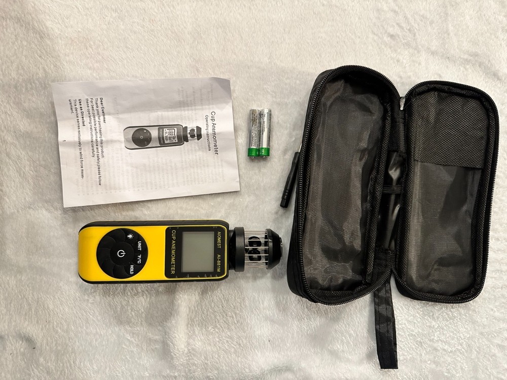 AIOMEST Handheld Wind Cup Anemometer *missing small manual compass**