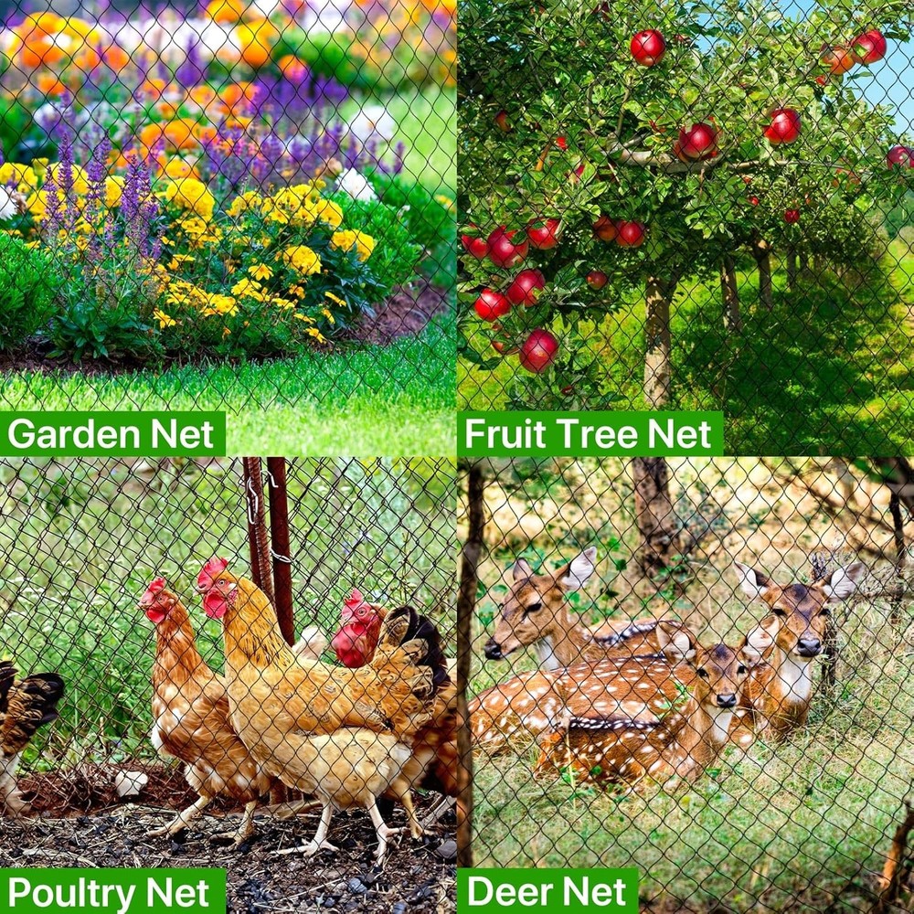 Chicken Run Protection Net - 50x50ft Heavy Duty Mesh