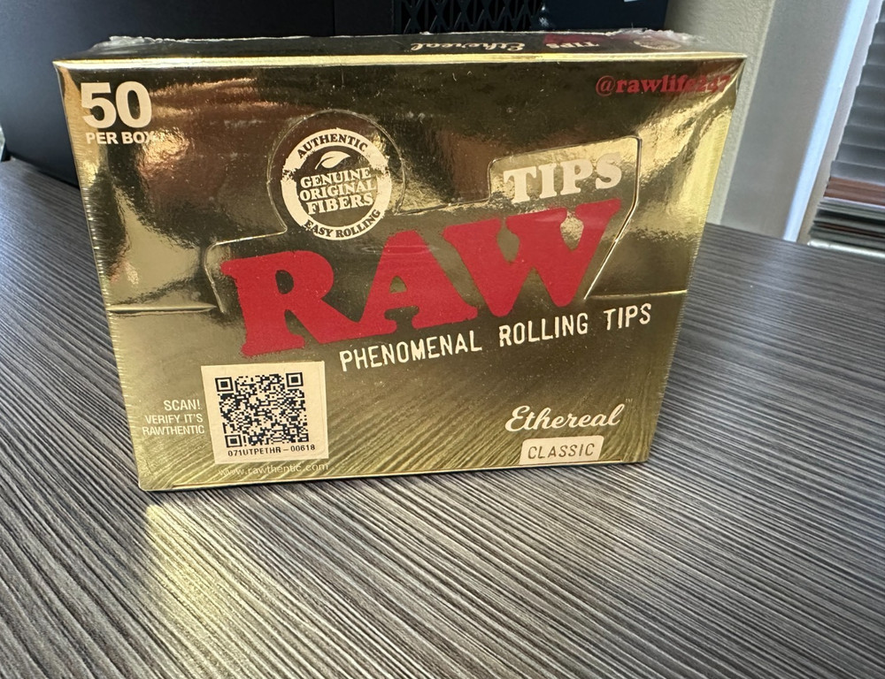RAW Ethereal Rolling Tips | Full Box 50 pack Sealed