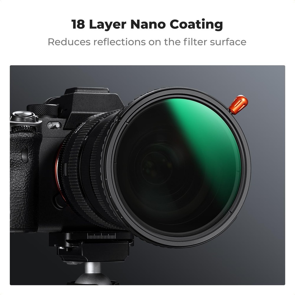 K&F Concept 3 in1 Black Diffusion Mist Effect 1/4 & Variable ND2-32 & CPL Filter