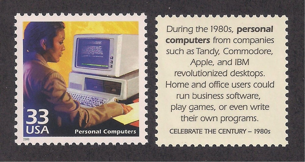 1980's PERSONAL COMPUTERS - U.S. POSTAGE STAMP - MINT CONDITION