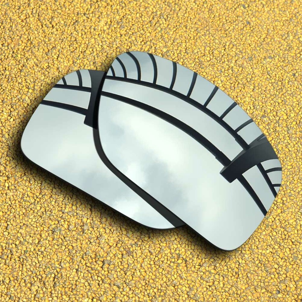 US Polarized Lenses Replacement for-Oakley Plaintiff Squared - Silver Mirror