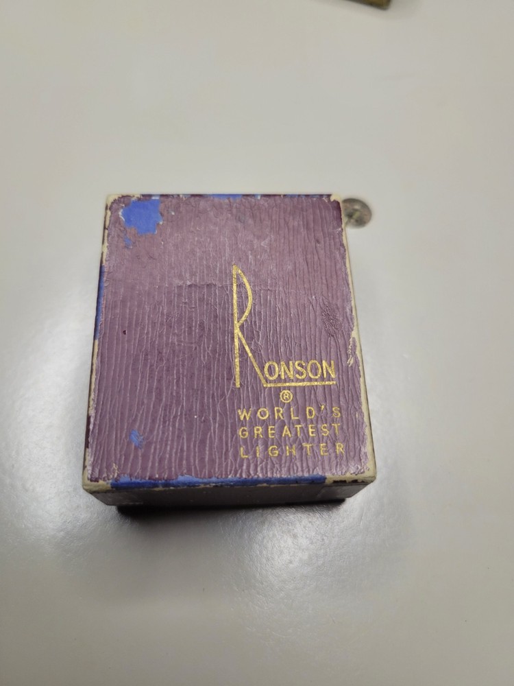 Vintage 1941's Ronson Whirlwind Lighter Brown Original Box (WORKING)