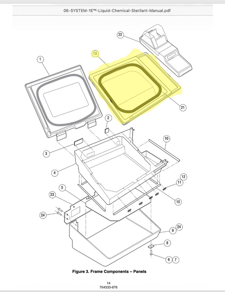 Steris 1E DRIP PAN ASSEMBLY P/N 10004547FS NEW Tested