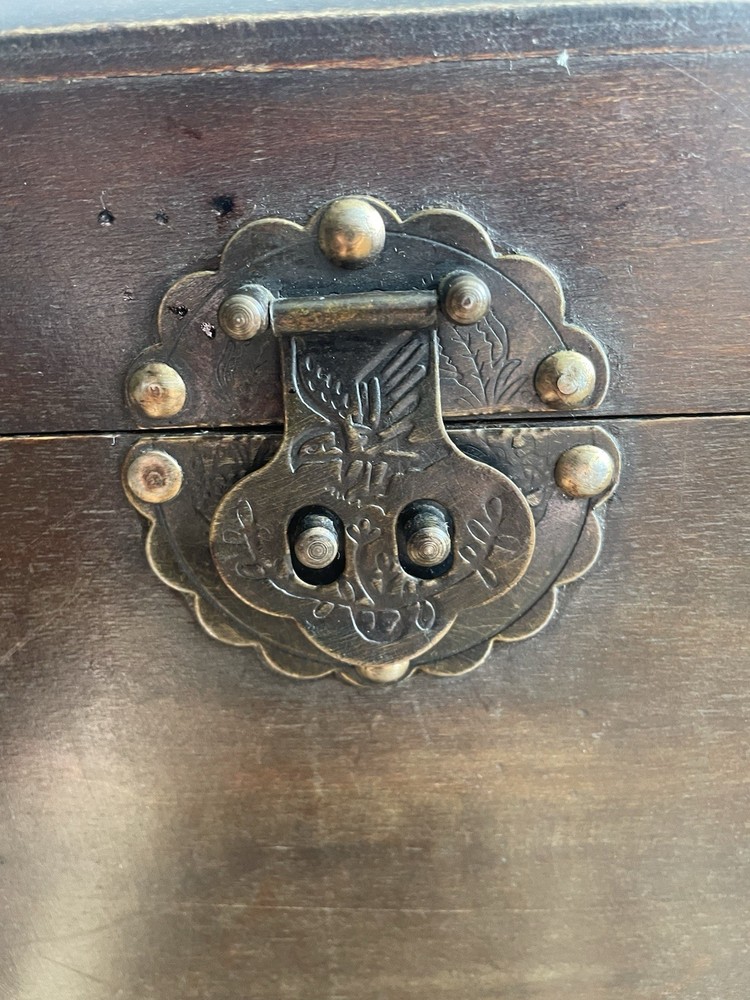 Antique Wooden Storage Chest Box
