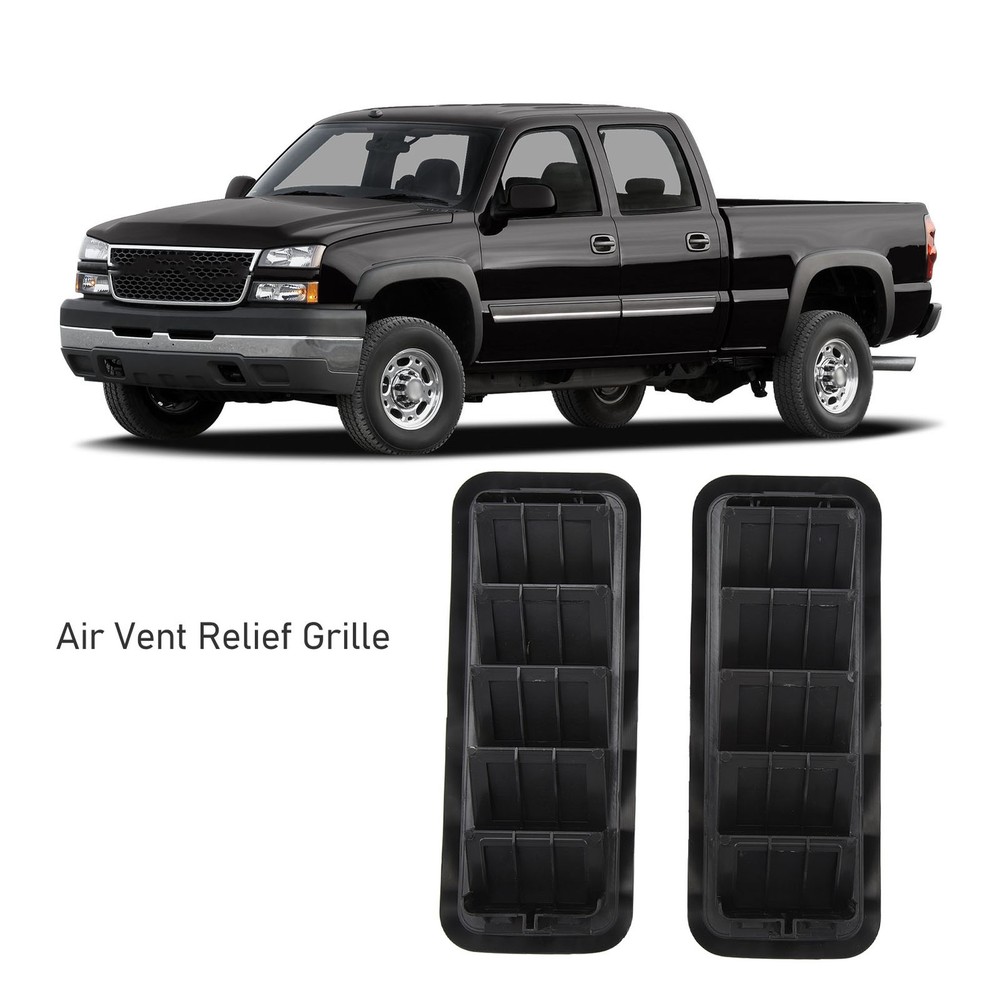 2pcs Back Panel Air Vent Relief Grille Durable Replacement For Chevy Silver COHM