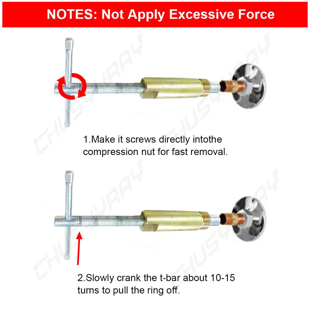 Plumbing Tools Compression Ring Removal Tool for Sleeve Puller Remover 1/2-Inch