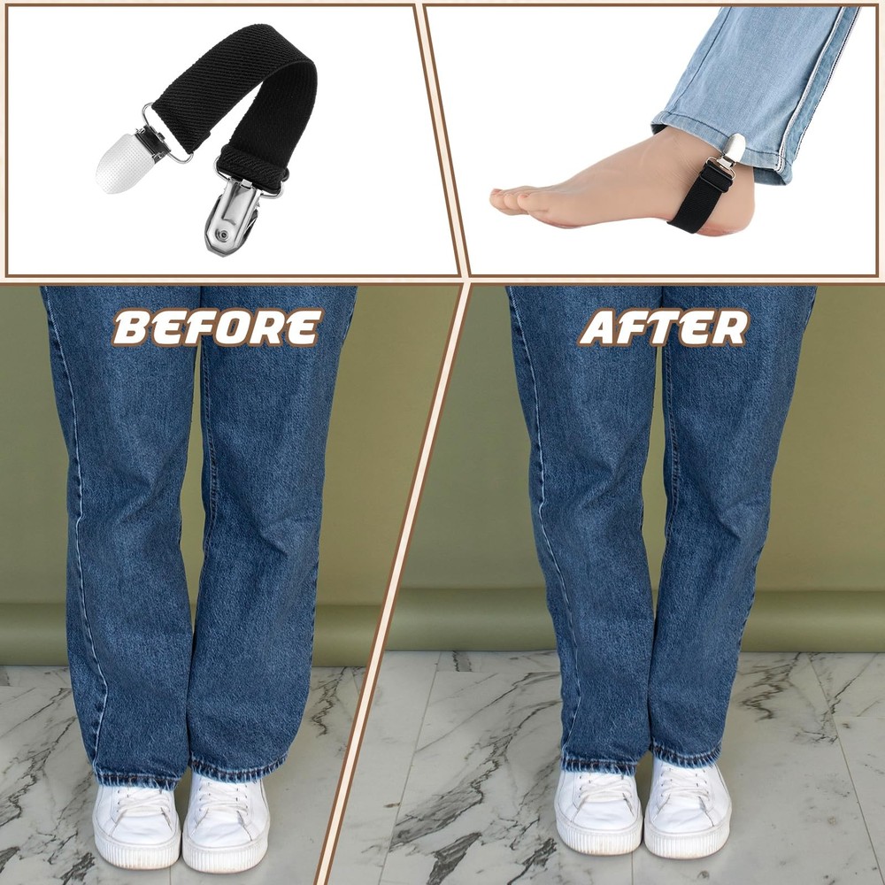4PCS Adjustable Boot Straps Cowboy Elastic Clips