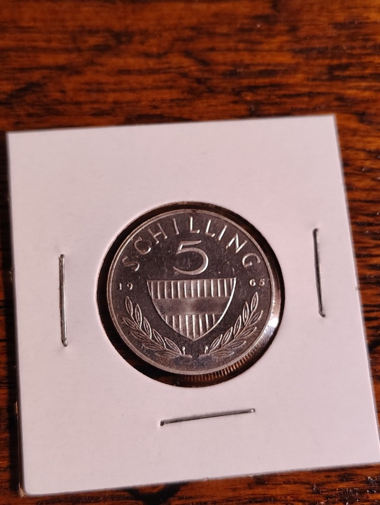 1965 Austria 5 Shilling Silver Coin