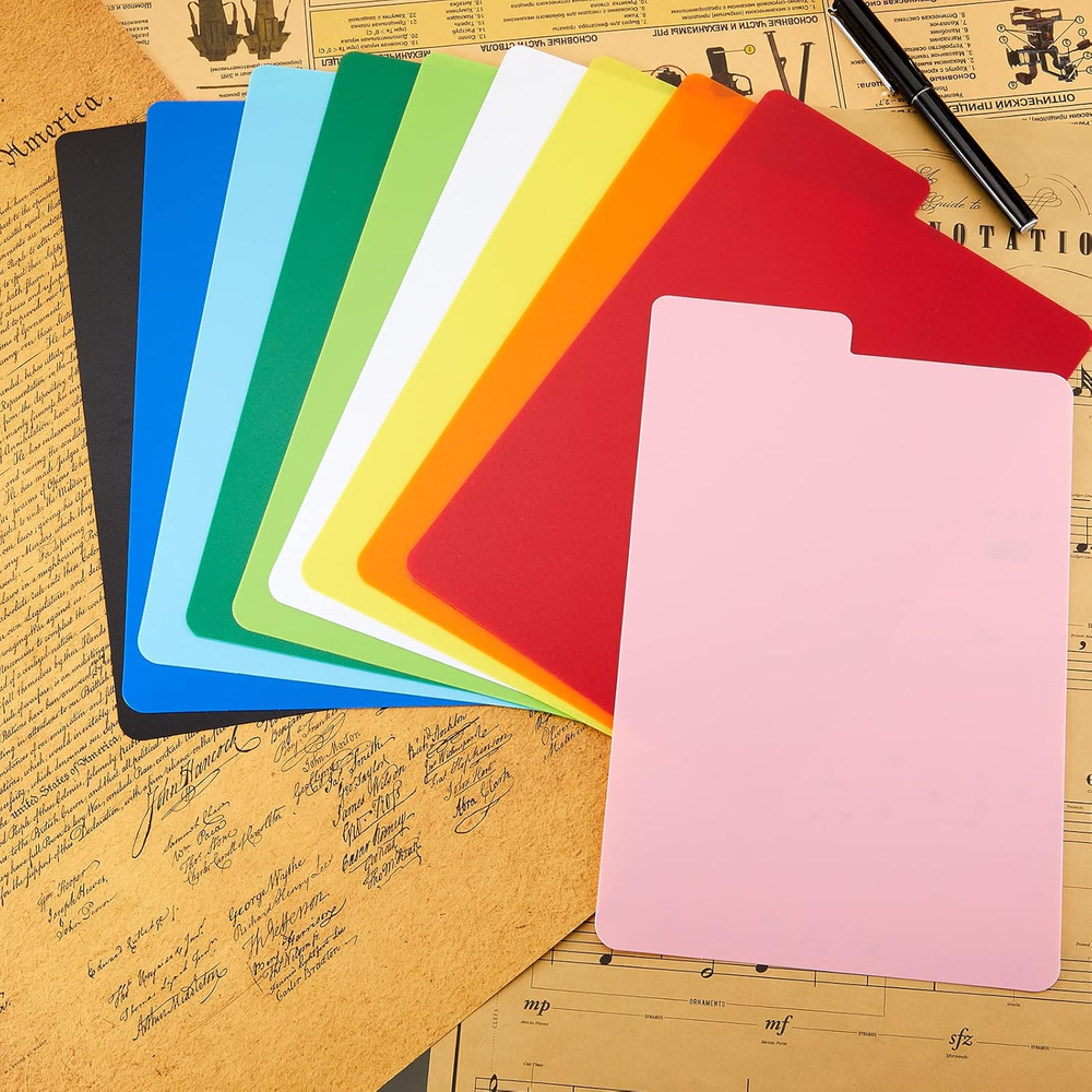 Comic Book Dividers Multicolor Frosted Card Separator with Tabs Large Plastic Co