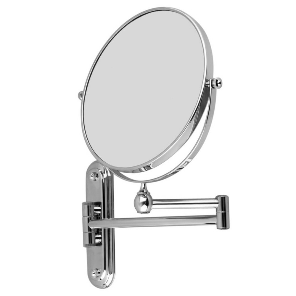 Saving Space Magnifying Wall Mount Makeup Mirror Closeup Two Sides Home Bathroom