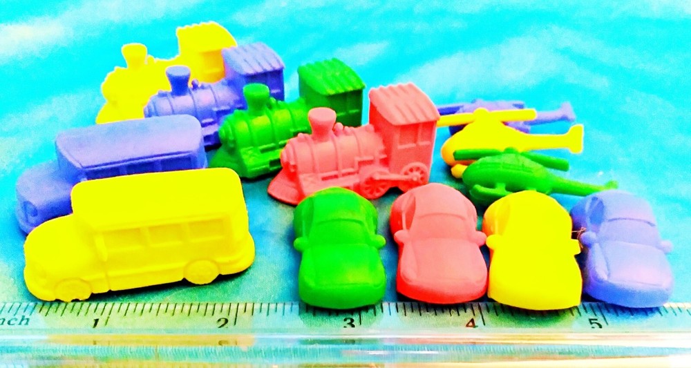 Colorful Vehicles Dinosaur Pattern Math Manipulatives 2" Preschool Primary
