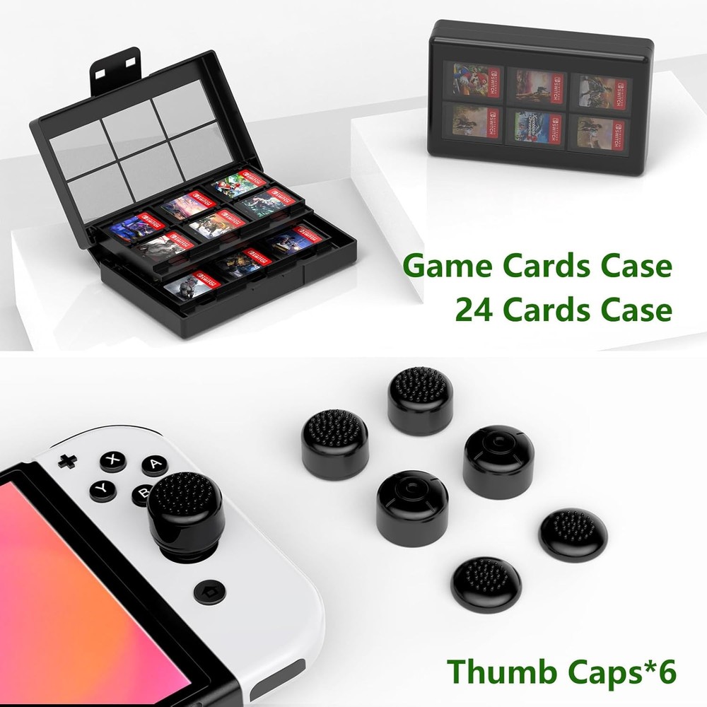 27 in 1 Upgraded Switch OLED Accessories, Switch Accessory Bundle Kit For Gift,s