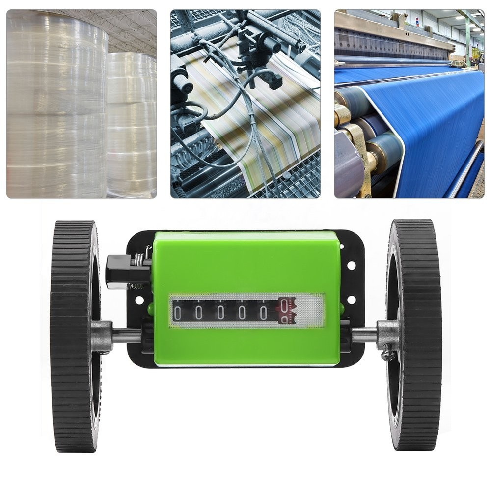 Rolling Meter Counter, 1 Pack 6 Digit Meters Rolling Mechanical Length Counte...