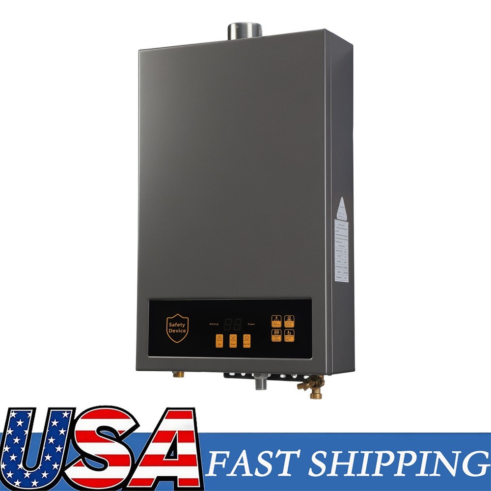Tankless Water Heater Propane 3.6 GPM 80,000 BTU 24KW Digital Display 110V US