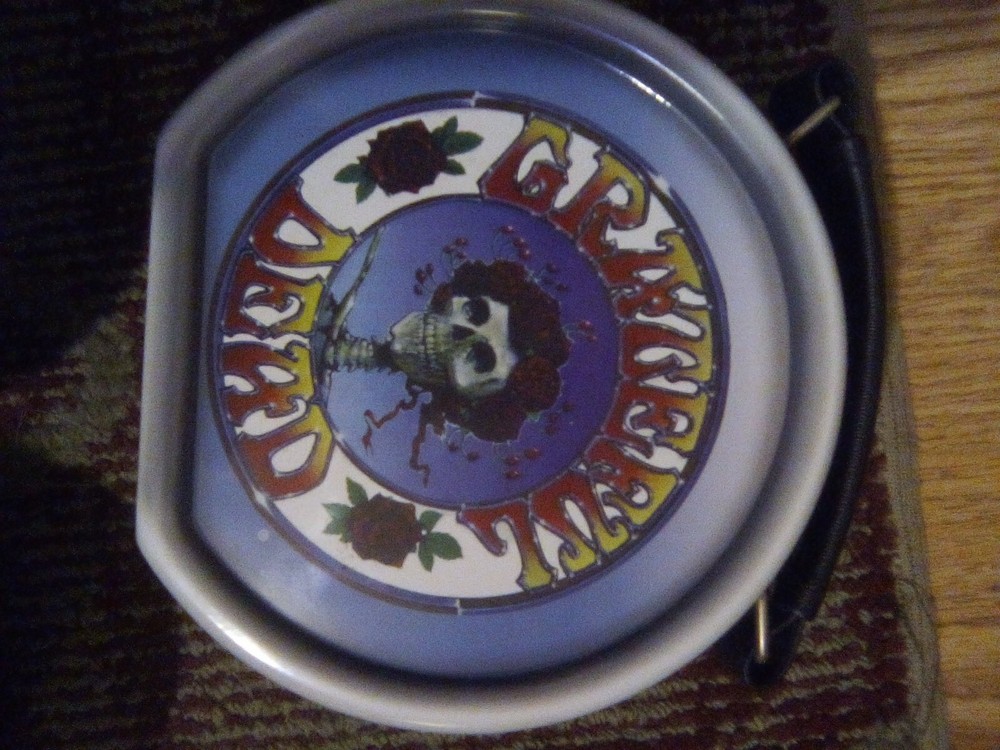 Grateful Dead Skeleton Tin Drum Lunch case 2000 Excellent Condition