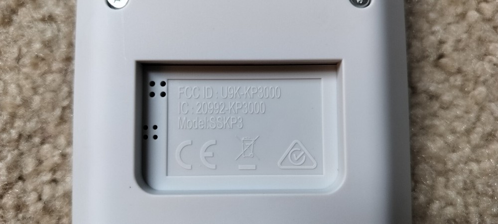 SimpliSafe Home Security System Replacement Keypad Remote White #SSKP3