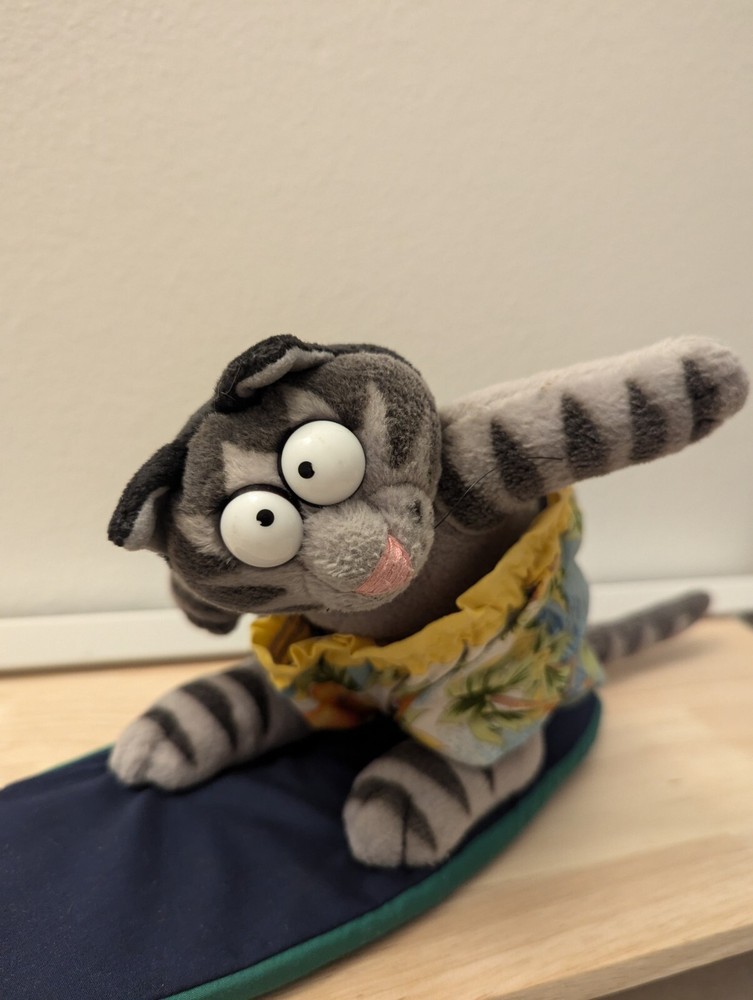 Kliban Cat Surfer Plush