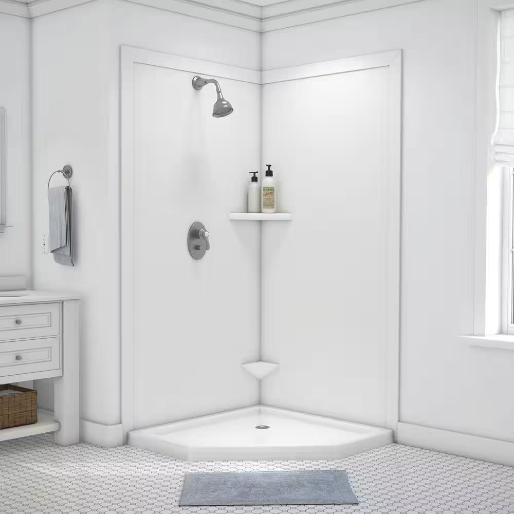 10 In. Shave Shelf in White