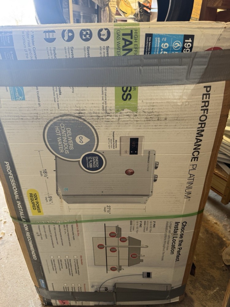 Rheem Indoor Tankless Water Heater Natural Gas 199,000 BTU 120V ECOH200DVLN-2