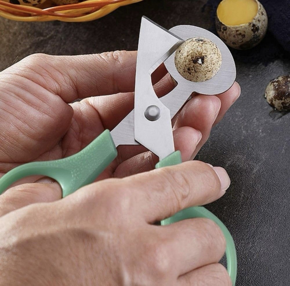 Stainless Steel Quail-Egg Cutter Scissors Kitchen Egg Shears Tool-2Pcs