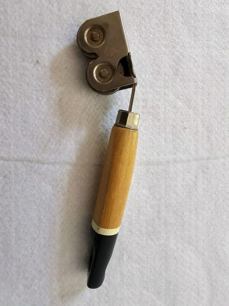 Vintage EKCO Pull Through Knife Sharpener Wood Handle Made USA