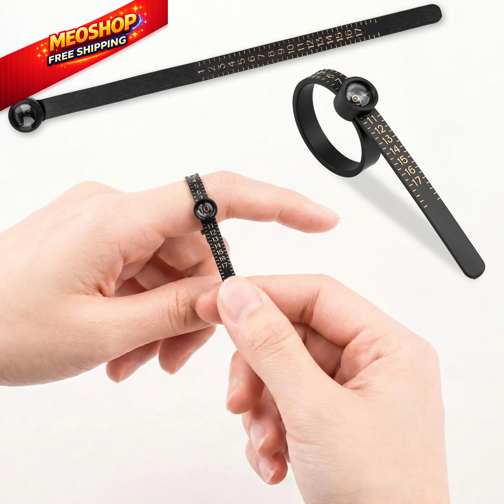 UUBAAR Ring Sizer and Measuring Tool, 5-in-1 Pro Sizing Kit: silver