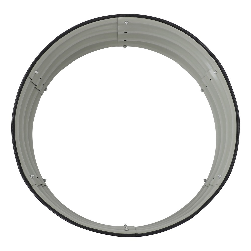 2 Pack Round Galvanized Metal Garden Planters with Open Base Design