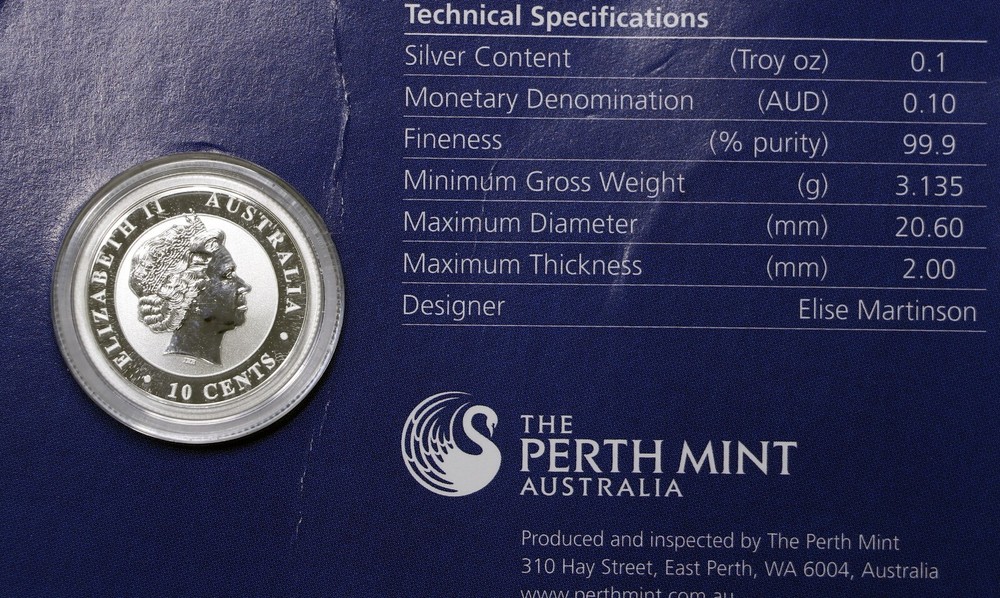 2011 1/10 oz .999 Silver Australian Koala Proof Perth Mint # 0840