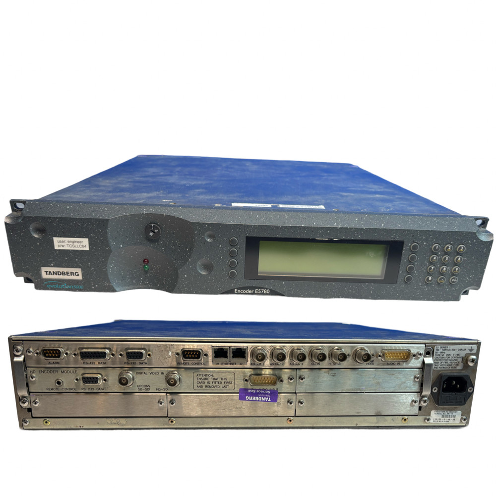 Tandberg Ericsson MPEG2 4:2:2 HD Encoder E5780 ATSC DVB 2U