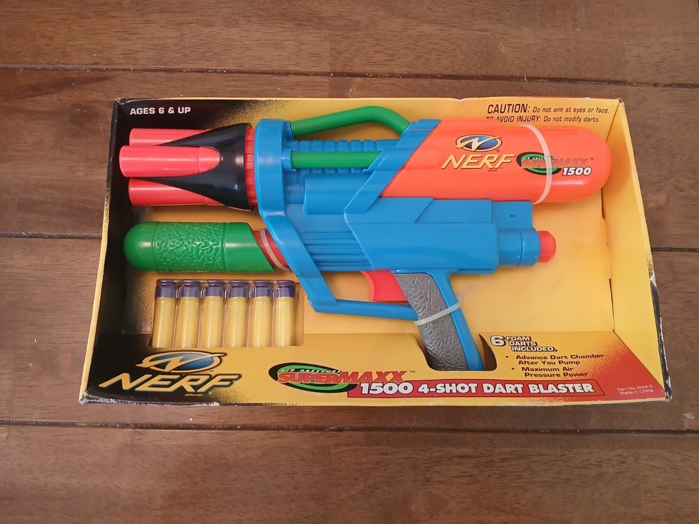 Vintage Rare Nerf Supermaxx 1500 Blaster in Original Box