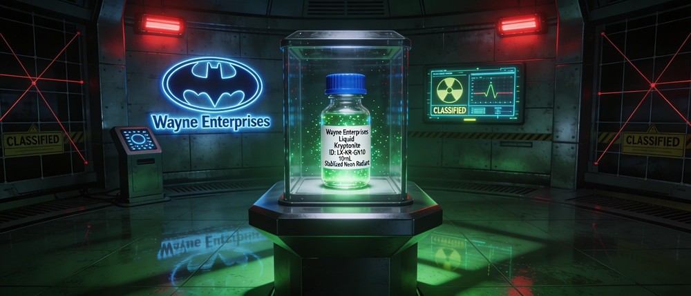 Glowing Liquid Kryptonite 10ml Prop vial by  Wayne Enterprises