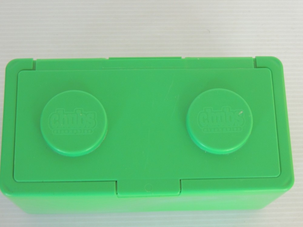 Vintage Chubs Baby Wipes Lego Stackable Storage Container Green