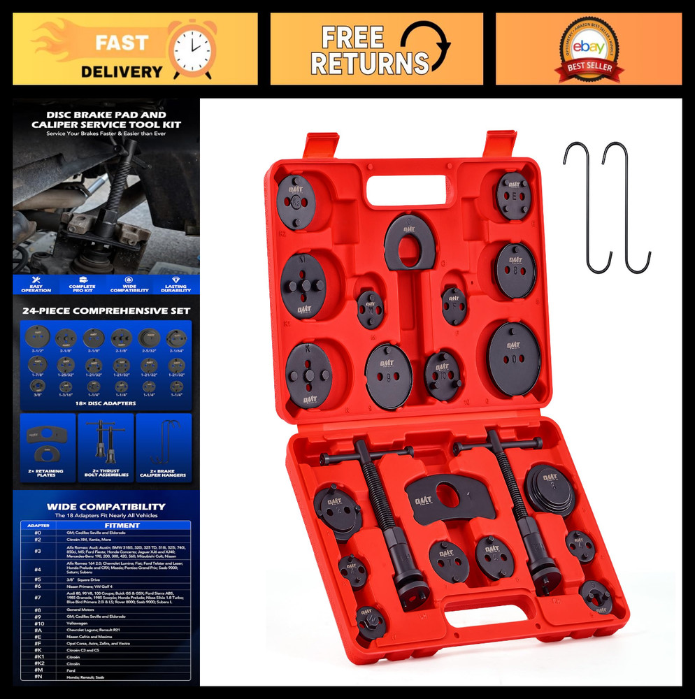 Universal Disc Brake Caliper Tool Kit | Professional Compression & Wind Back Set