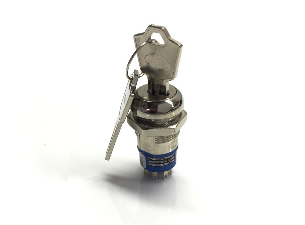 3-Position Single Pole Momentary On-Off-Momentary On Keylock Switch