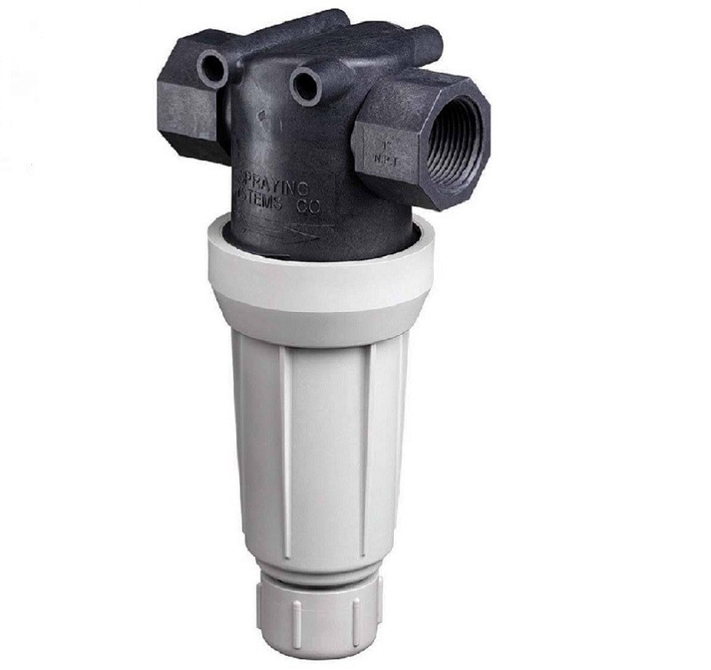 TeeJet 1" Flush-Out Line Strainer Poly Head & Bowl with 30 Mesh Screen