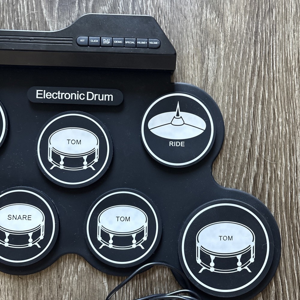 Drum Set Practice Pad Electronic Drum Pad With Pedals - Tested Works