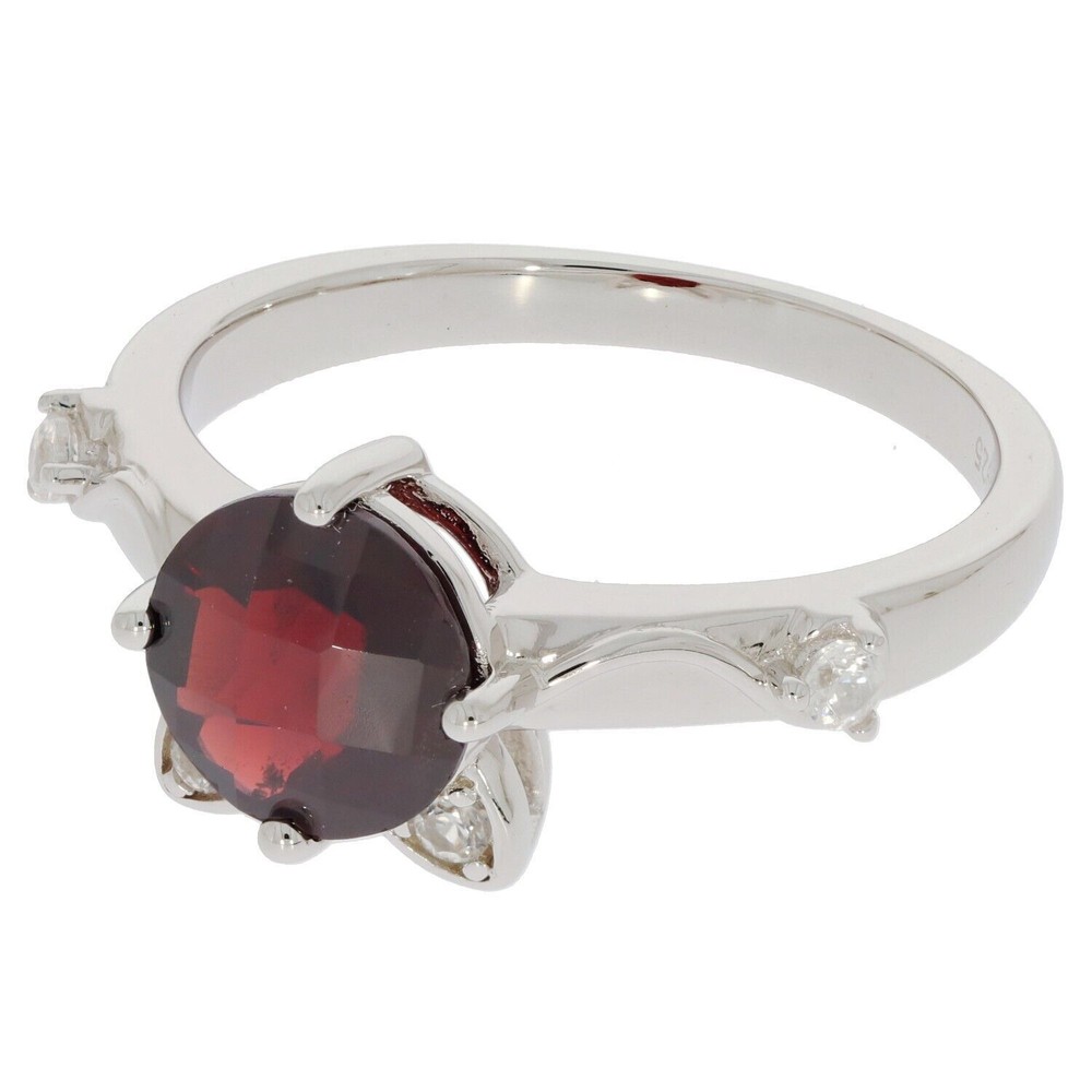 Sterling Silver Semi Mount Ring Setting Round RD 8x8mm Topaz