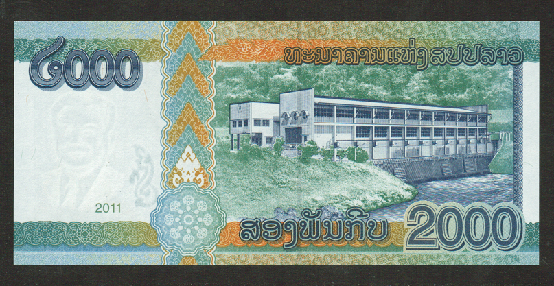 LAOS BANKNOTE 2000 KIP 2011 UNC